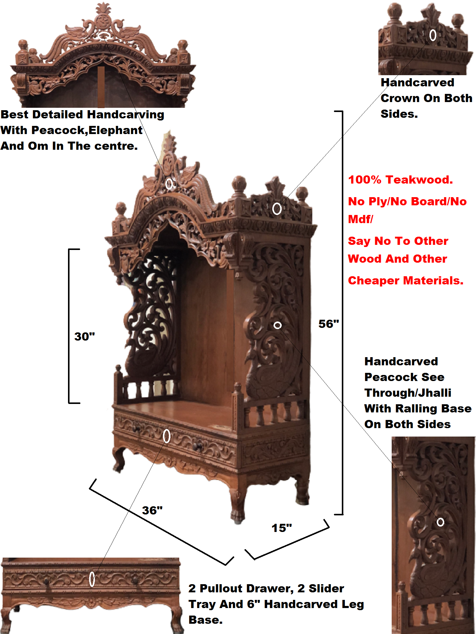 wooden temple for home