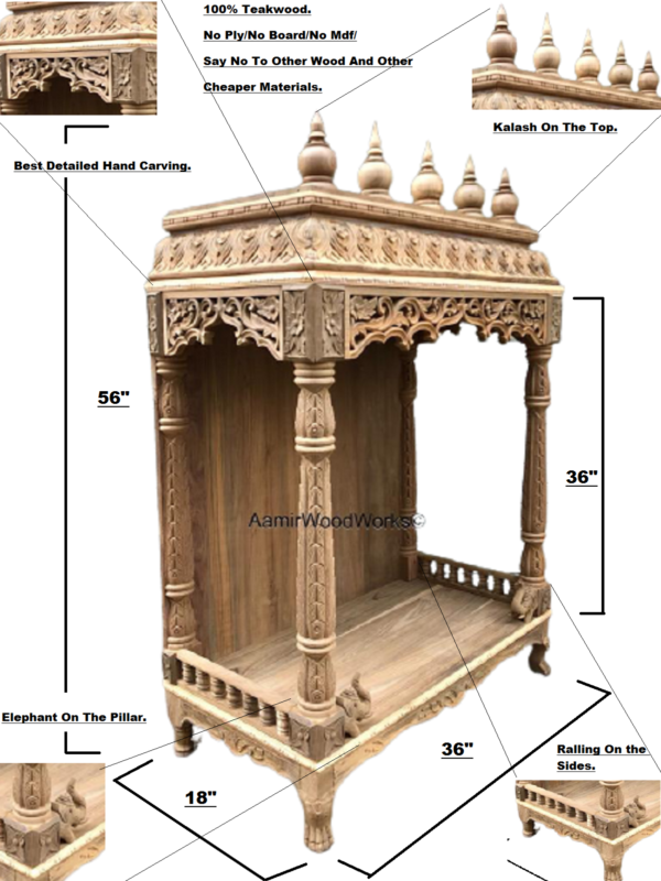 wooden temple for home