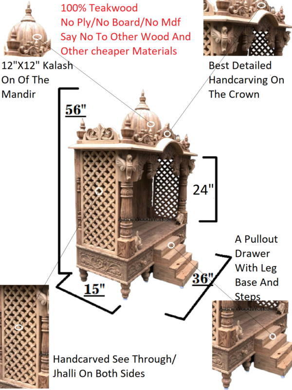 wooden temple for home