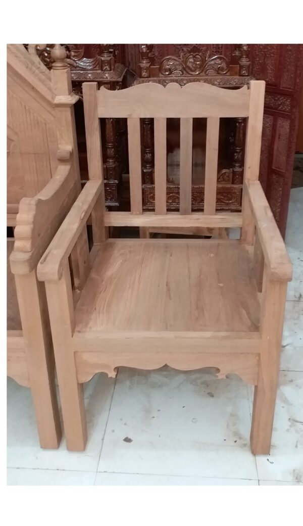 wooden arm chair