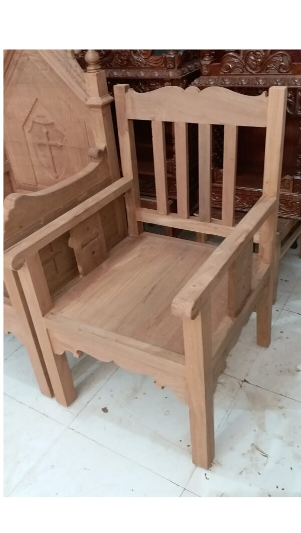 wooden arm chair