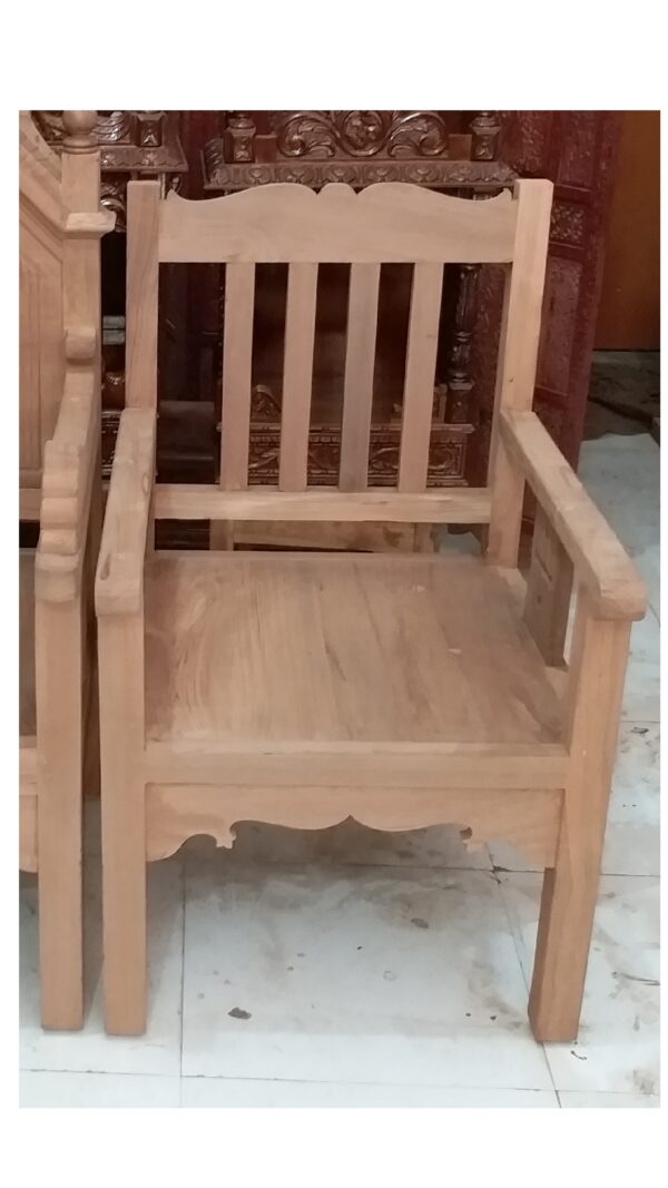 wooden arm chair