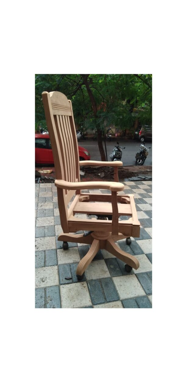 wooden arm chair