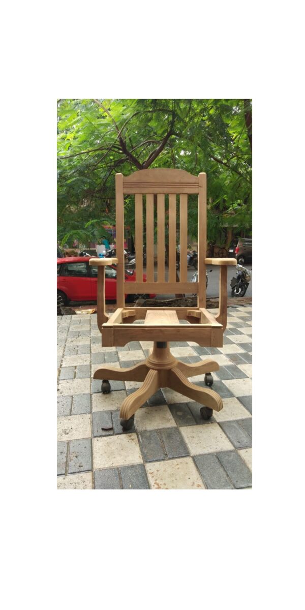 wooden arm chair