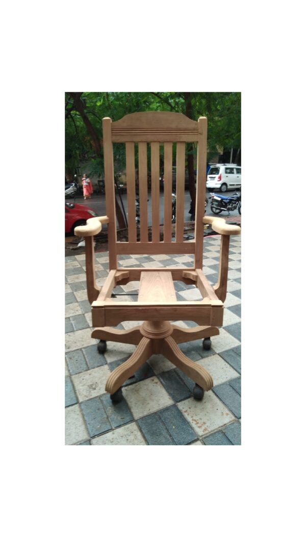 wooden arm chair