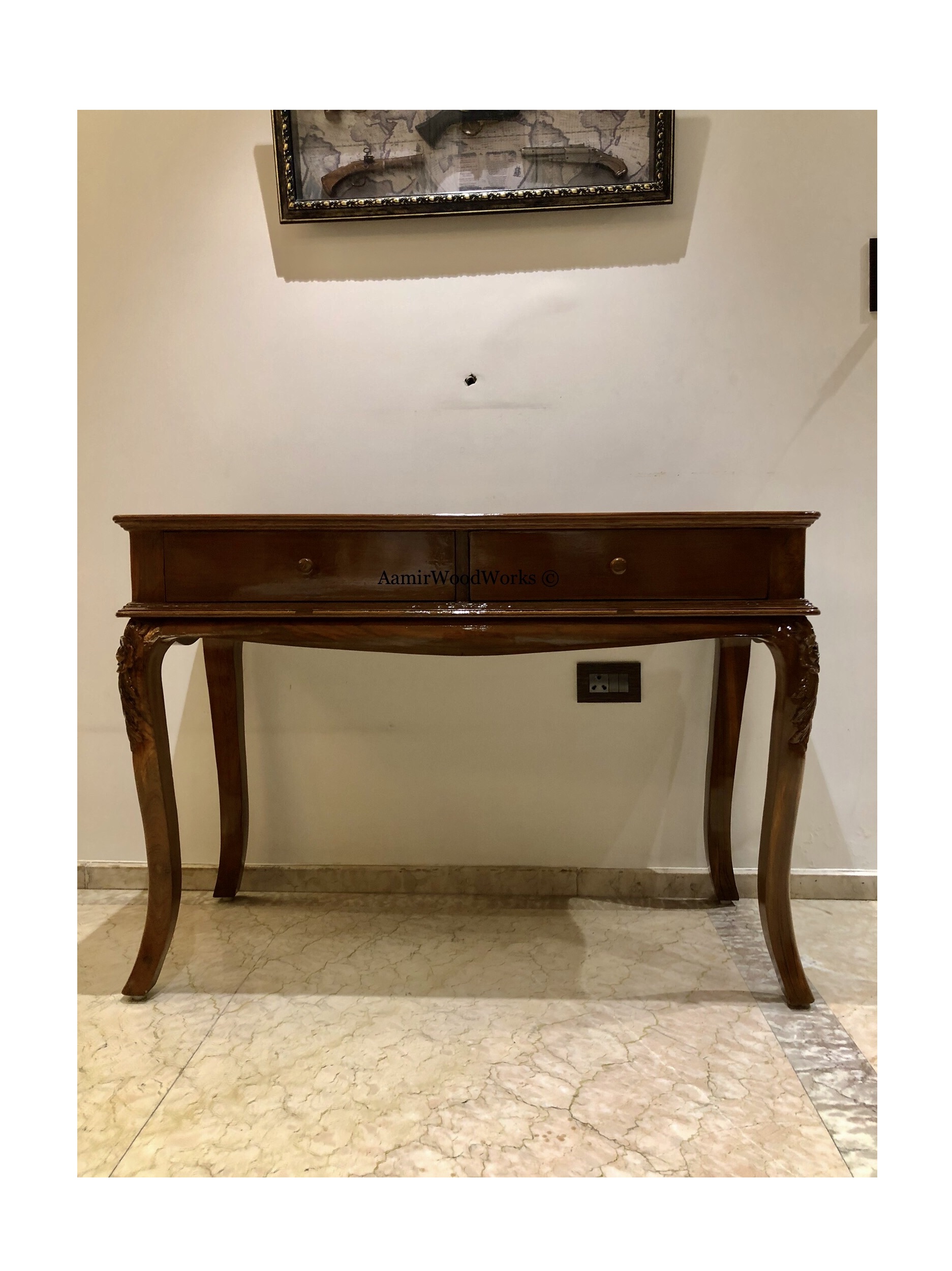 wooden console table