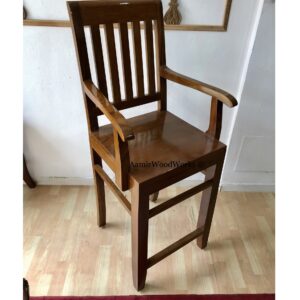 wooden arm chair