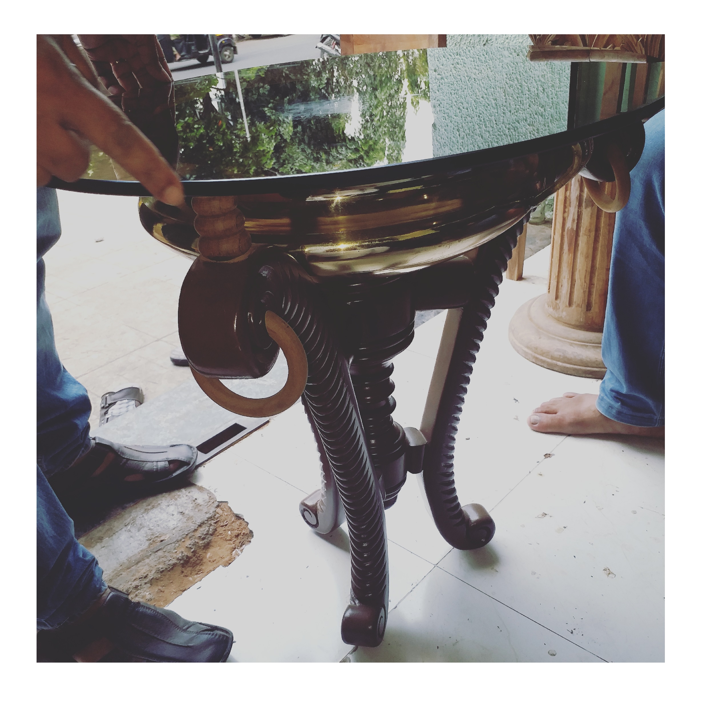 wooden table