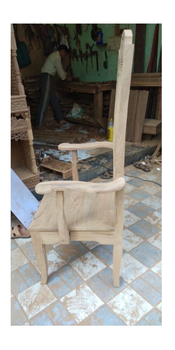 wooden arm chair