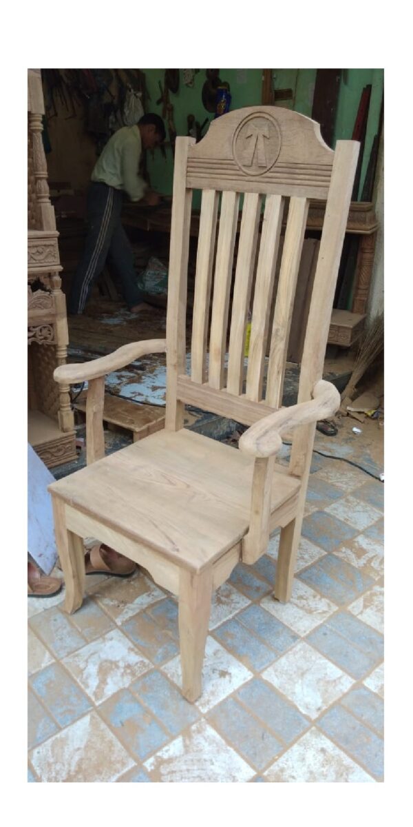 wooden arm chair