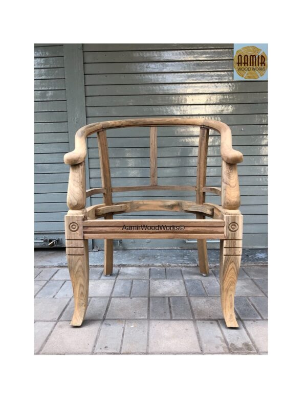 wooden arm chair