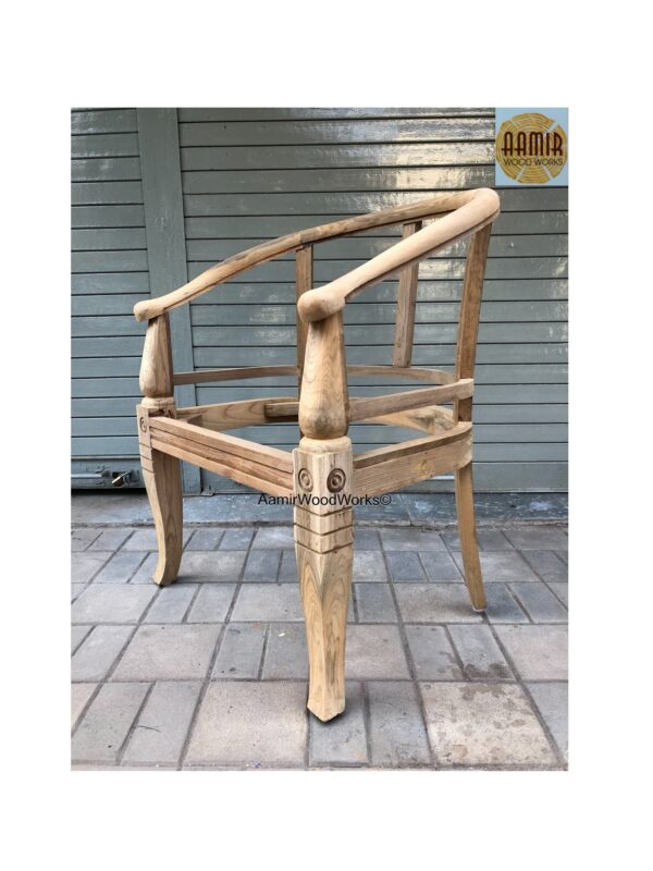wooden arm chair