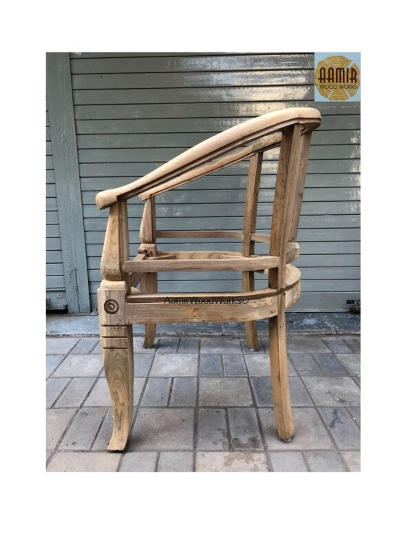 wooden arm chair