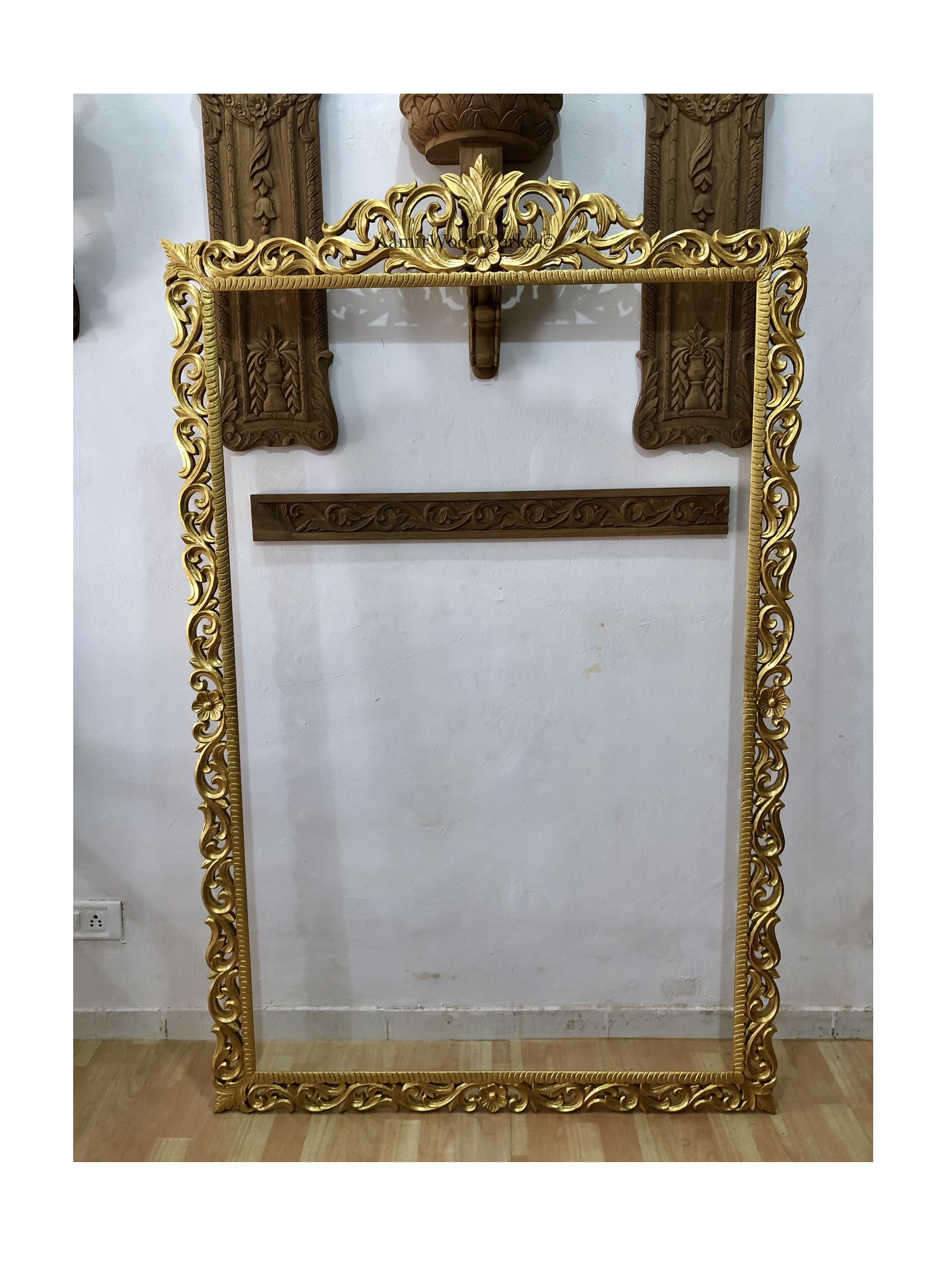 wooden mirror frame