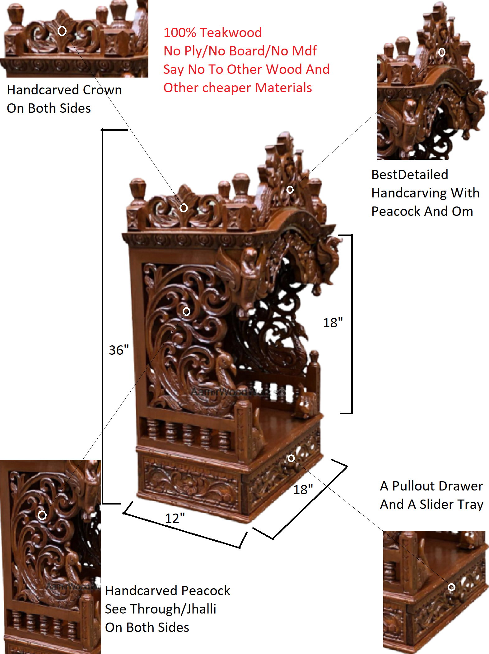 wooden temple for home