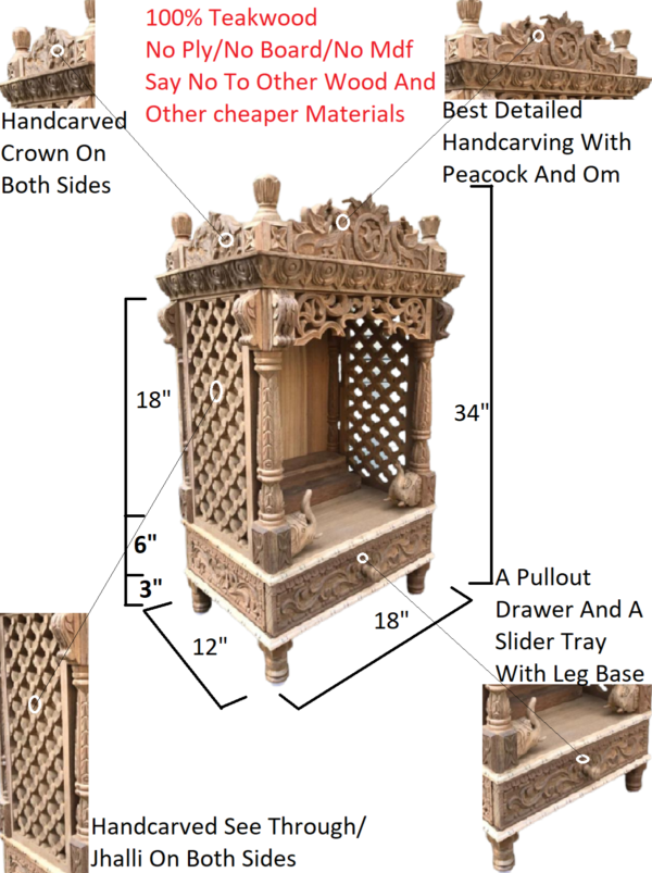 wooden temple for home