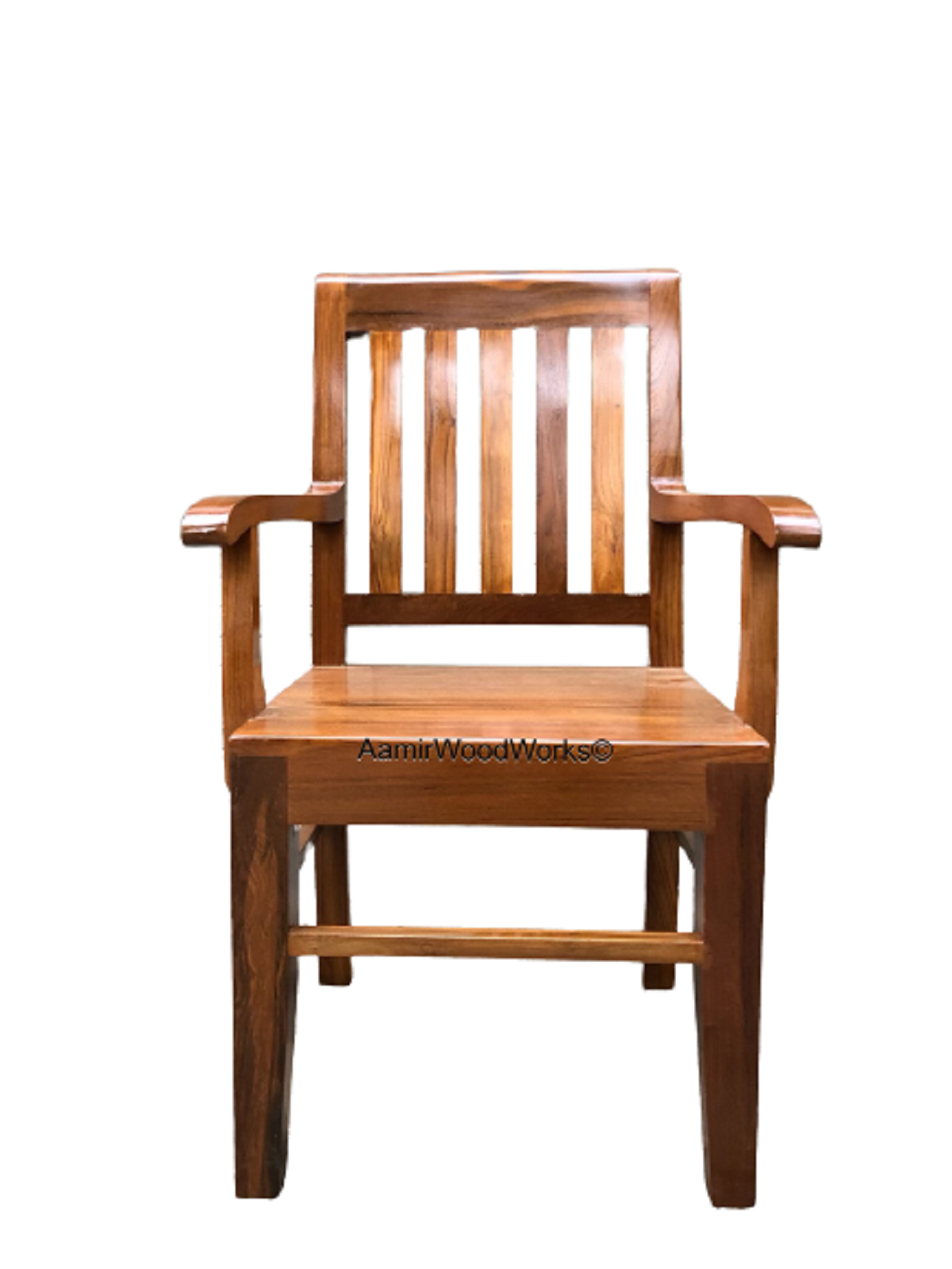 wooden arm chair