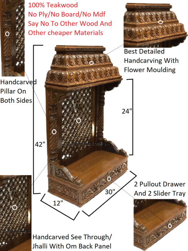 wooden temple for home