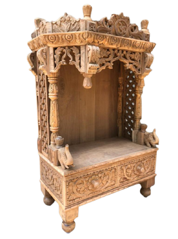 teak wood home temple