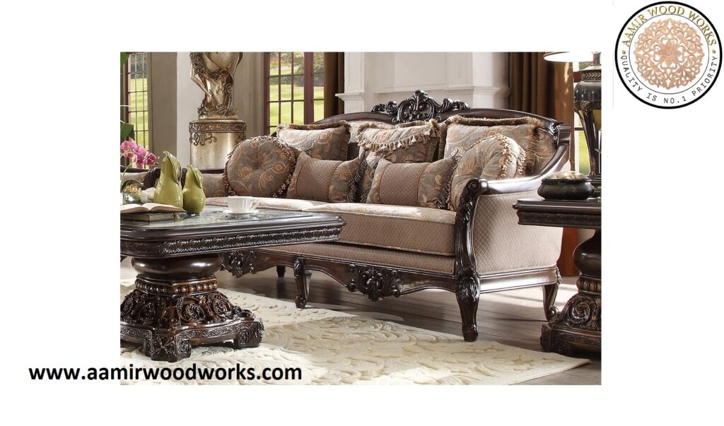 Choice Of Kings Royal Teakwood Sofa Set 3+2+1 - Aamir Wood Works