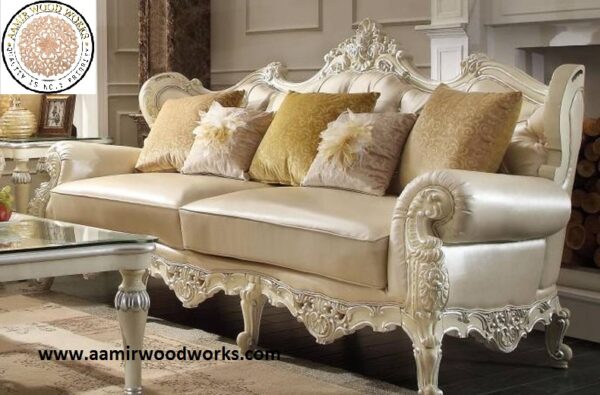 Carter's Designed Royal Handcarved Teakwood Sofa Set 3+2+1 - Image 4