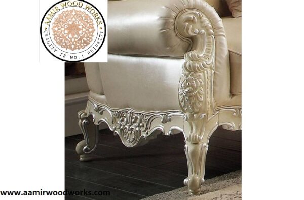 Carter's Designed Royal Handcarved Teakwood Sofa Set 3+2+1 - Image 3