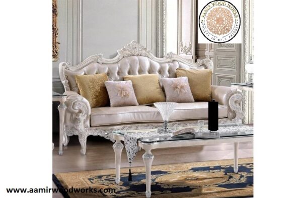 Carter's Designed Royal Handcarved Teakwood Sofa Set 3+2+1 - Image 5