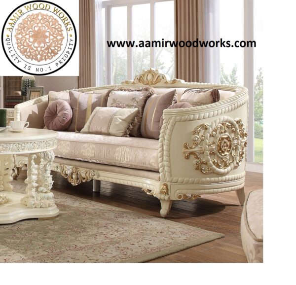 B Imperial Elegance Hand-Crafted Luxury Hand-Carved Sofa Set 3+2+1
