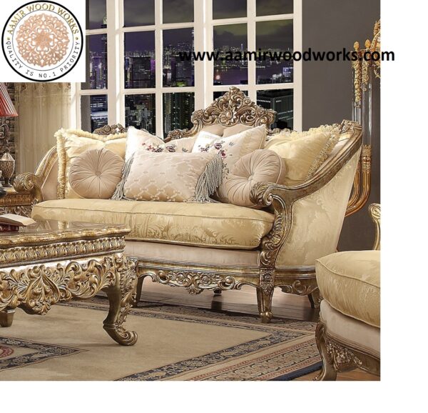 Royal Elegance Luxury Hand-Carved Royal Sofa Set 3+2+1 - Image 3