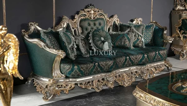 Luxurious Hand-Carved Sofa Set
