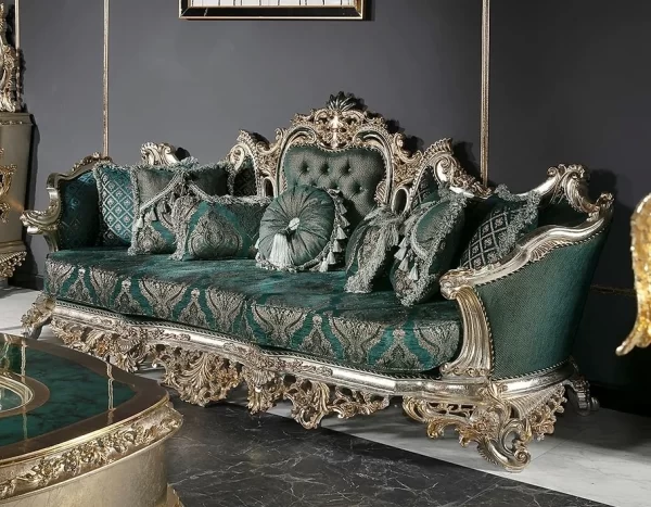 Luxurious Hand-Carved Sofa Set