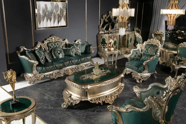 Luxurious Hand-Carved Sofa Set