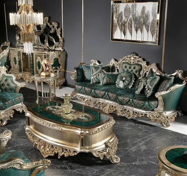 Luxurious Hand-Carved Sofa Set